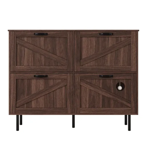 Pantofar cu 3 clapete, cu raft pentru jucării pentru animale de companie, 120x28x92 cm, Maro