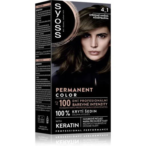 Syoss Permanent Color Culoare permanenta pentru par culoare 4_1 Medium Brown 1 buc