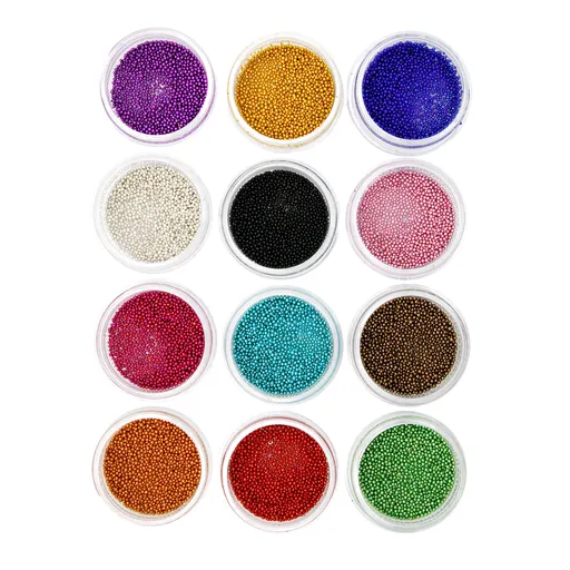 Set 12 Decoratiuni Unghii, Global Fashion, Perle, Multicolor