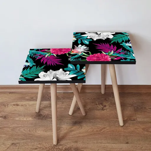 Set masute 2 piese, Hanah Home, 2Shp190, Multicolor