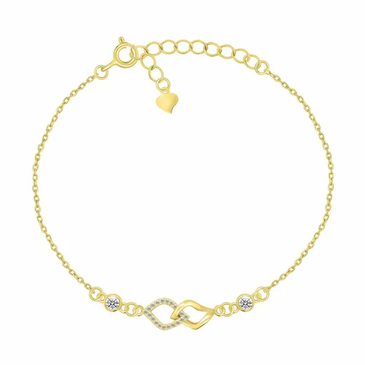 Brilio Silver Brățară elegantă placată cu aur cu zirconi BRC157Y