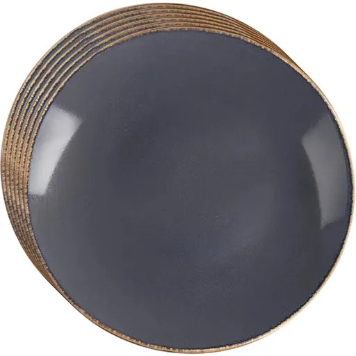 Orion Set de farfurii ceramice pentru desert Glaze gri 20,5 cm, 6 buc., gri