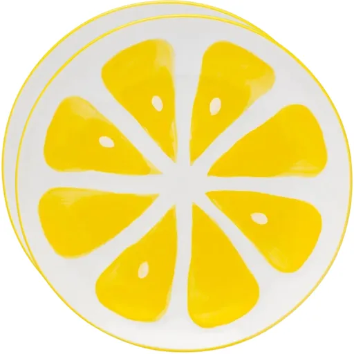 Altom Set de farfurii ceramice Tropicana lămâie 20cm, 2 buc., galben