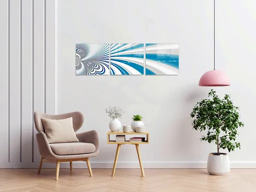 Tablou decorativ, 1235, 40 x 40 cm, 3 piese, Multicolor