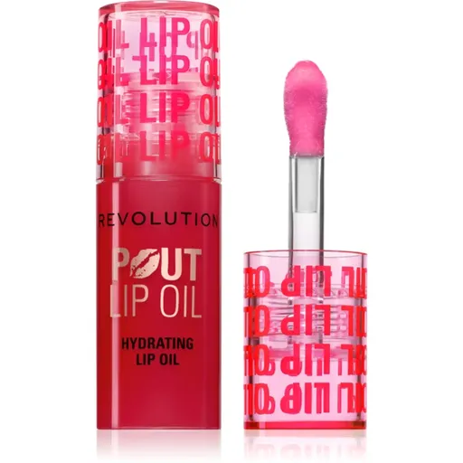Makeup Revolution Pout Lip ulei pentru buze cu efect de hidratare culoare Cherry Red 3 ml