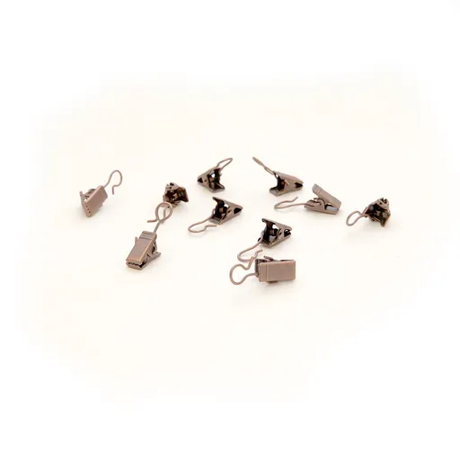 Cârlige cu cleme metalice, 10 buc., bronz