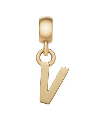 Daniel Wellington Pandantiv placat cu aur litera "V" Charms DW00400505