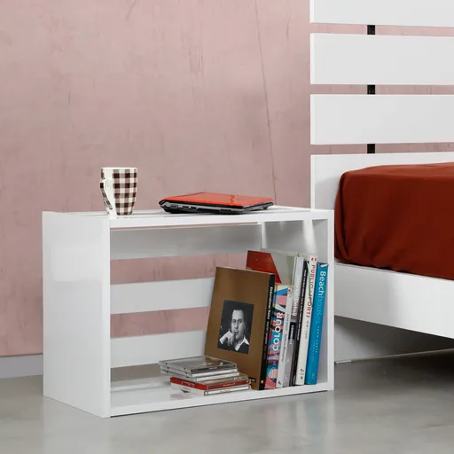 Noptiera, Hanah Home, Fuga, 60x43x33 cm, Alb