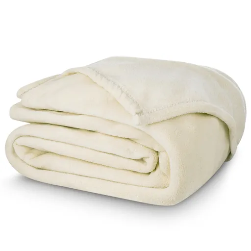 BedTex Pătură din microfibră crem, 150 x 200 cm