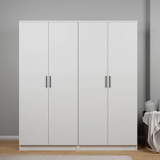 Dulap pentru haine, Hanah Home, Kardelen 1600-103, 160x180x51.8 cm, Alb