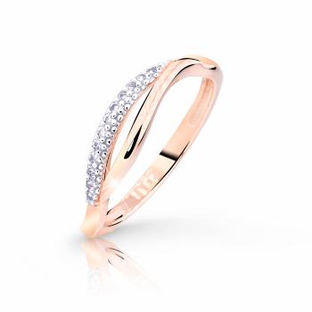 Cutie Jewellery Pôvabný prsteň z bieleho zlata so zirkónmi Z8054-10-X-4 54 mm