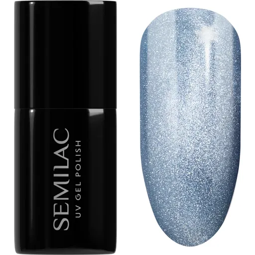 Semilac UV Hybrid Gloss GALA unghii cu gel folosind UV / lampă cu LED culoare 665 Blueberry Gloss 7 ml