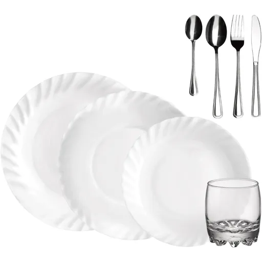 Set de masă Bormioli Rocco, 48 piese, cu tacâmuri Prima