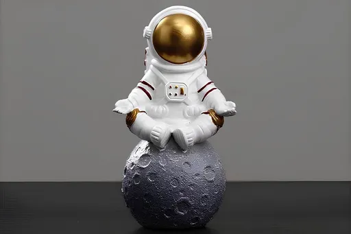 Decoratiune, CY0376, 16x7x9 cm, Poliester, Alb/Auriu