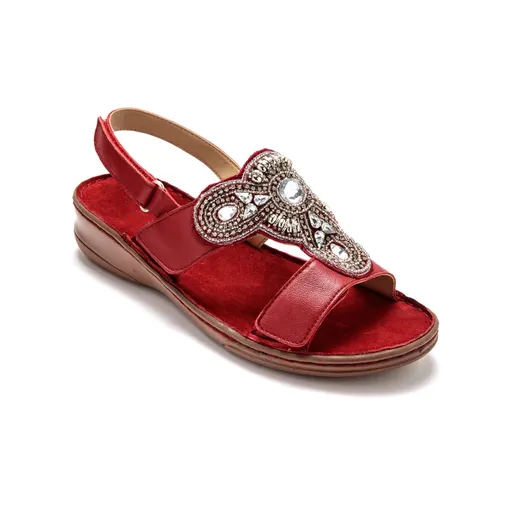 Sandale cu curea decorate cu pietre