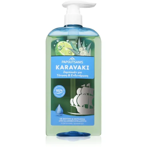 PAPOUTSANIS Karavaki Tonic & Strength șampon pentru păr 600 ml