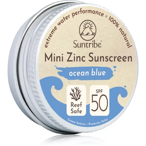 Suntribe Mini Zinc Sunscreen crema de fata cu minerale pentru protectie SPF 50 Ocean Blue 15 g