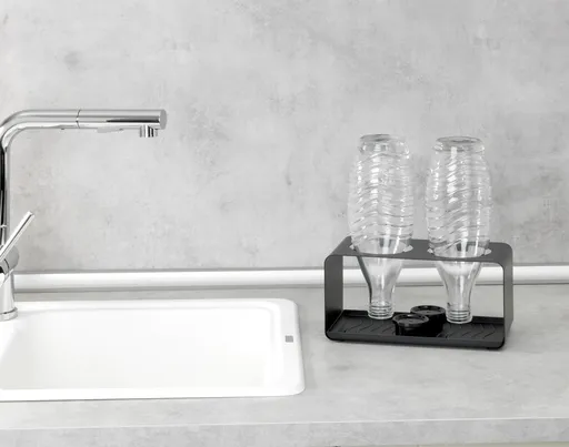 Scurgator sticle Wave, Wenko, 23.5x11.5x11.5 cm, metal/polipropilena, negru