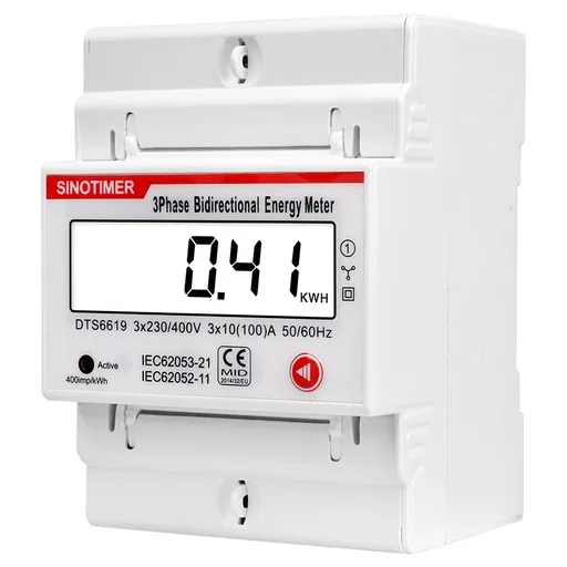Contor monofazat de energie electrica, Sinotimer, 230V AC 50Hz, 10(100)A, ecran digital LED, DTS6619-041