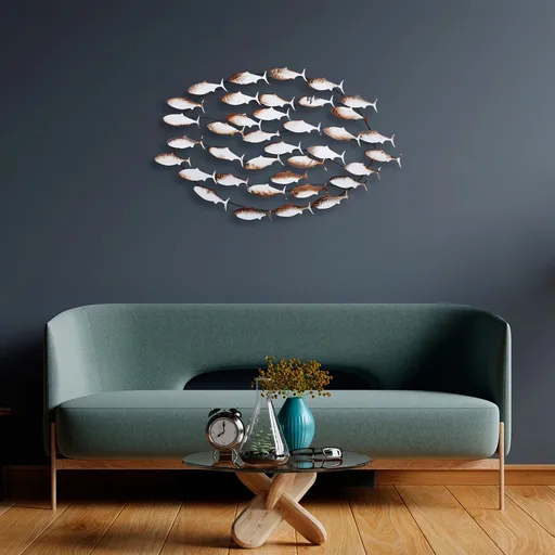 Decoratiune de perete, Alabalık, 94 x 58 x 5 cm, Multicolor