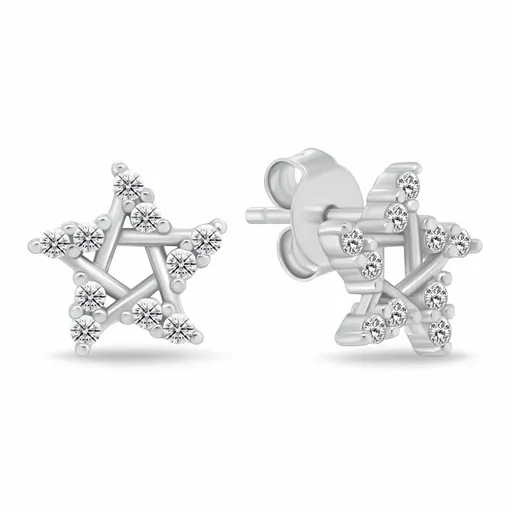 Brilio Silver Cercei strălucitori din argint Stele EA1207W