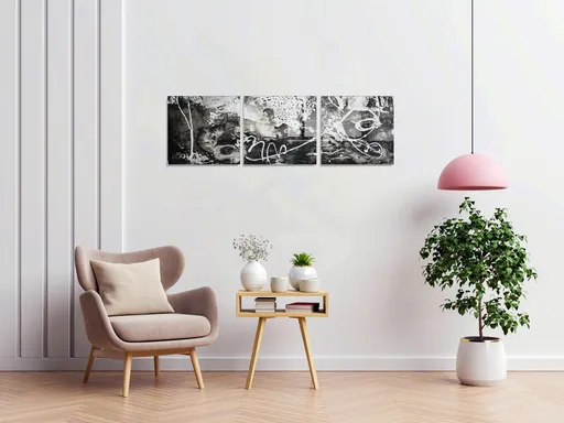 Tablou decorativ, 1213, 40 x 40 cm, 3 piese, Multicolor