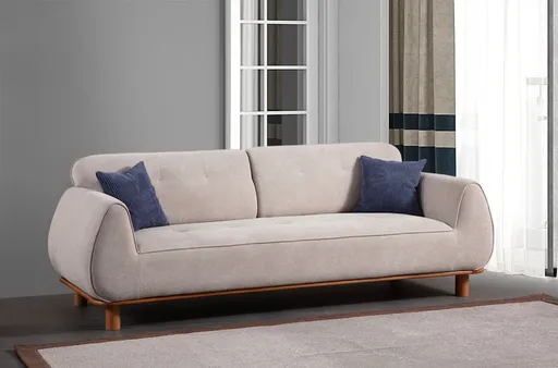 Canapea 3 locuri, Atelier del Sofa, 560ARE5270, Cadru: LEMN/PAL, Alb