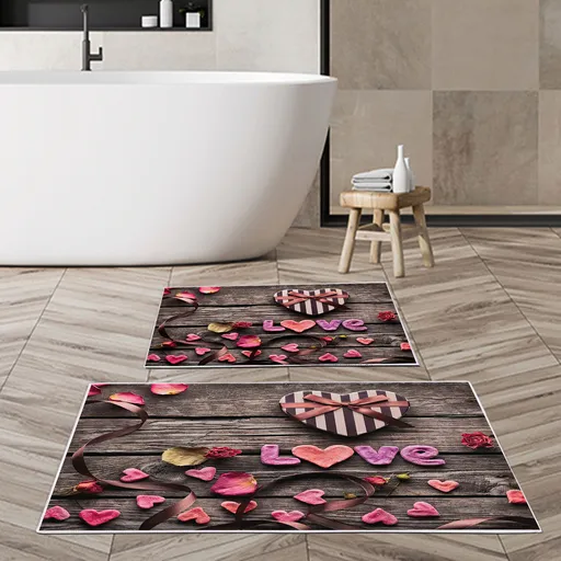 Set covorase de baie, L'essentiel Maison, Kt427, Multicolor