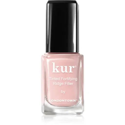 LONDONTOWN Kur Tinted Fortifying Ridge Filler lac de bază pentru unghii, pentru netezire pentru unghii uscate si fragile culoare Petal Pink 12 ml