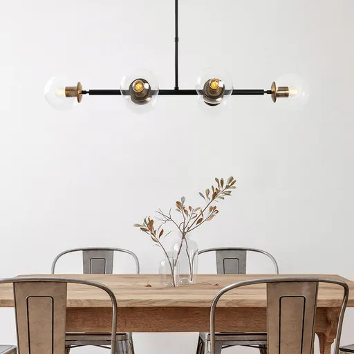 Lustra, Opviq, 942FLG1211, Negru/Maro antic