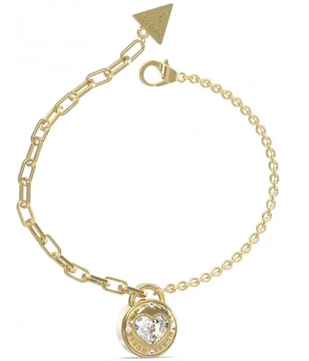 Guess Brățară romantică placată cu aur Rolling Hearts JUBB03353JWYG 14,5 - 18,5 cm - S