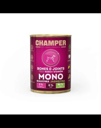 Conserva hrana caini CHAMPER Bones Joints cu miel 400 g monoproteina