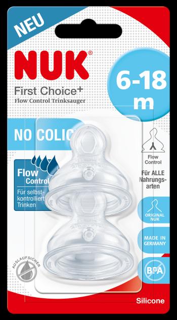 NUK FC+náustok  Flow Control (6-18m.) 2 ks