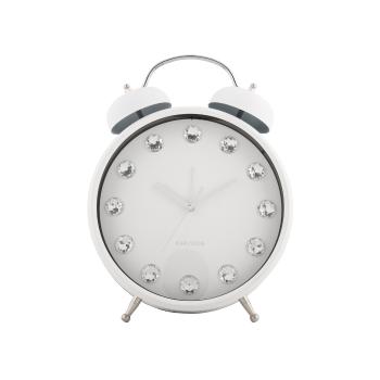 Ceas de masă/alarmă Karlsson 6019WH de design alb,diam. 30 cm