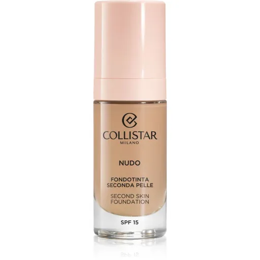 Collistar NUDO Second Skin Foundation SPF 15 makeup radiant cu hidratare cu efect de netezire culoare 3R Naturale Rosato 30 ml