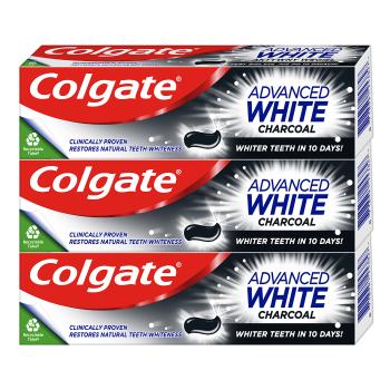 Colgate Pastă de dinți pentru albire Advanced White Charcoal 3 x 75 ml