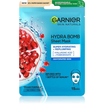 Garnier Skin Naturals Moisture+Aqua Bomb mască textilă hidratantă cu acid hialuronic 1 buc