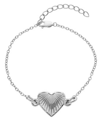 Hot Diamonds Strieborný srdiečkový náramok s pravým diamantom Essence DL696