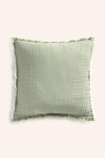 Calma House dekoratív pamut párnahuzat Layer 45 x 45 cm zöld