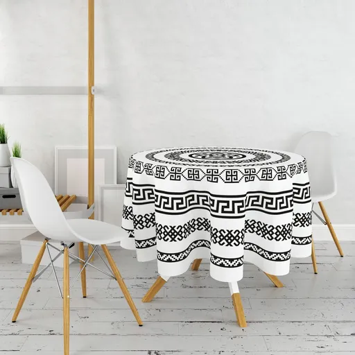 Fata de masa, Hermia, 994PRL1108, Diametru: 160 cm, Multicolor