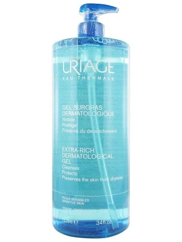 Uriage Gel de curătare pentru fată si corp (Extra-Rich Dermatological Gel) 1000 ml
