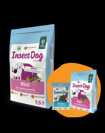 Hrana caini GREEN PETFOOD InsectDog Mini 7,5 kg + 900g &amp; Denties GRATIS