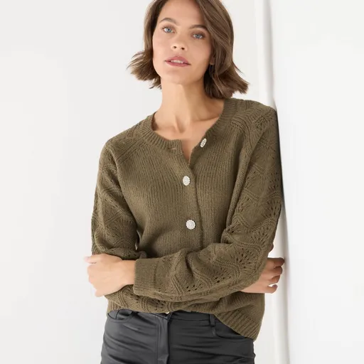 Cardigan cu nasturi bijou