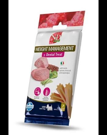 FARMINA N&amp;D Quinoa Dental Treat Weight management Mini 60 g Baton dentar, caine de talie mica