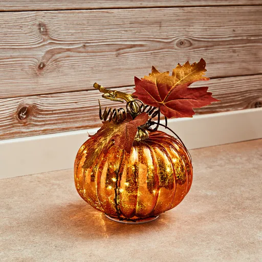 Dovleac luminos din sticlă