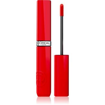 L’Oréal Paris Infaillible Laque Resistance Ruj de buze lichid, de lunga durata ofera hidratare si stralucire culoare 410 Rouge Poppy 4.3 ml