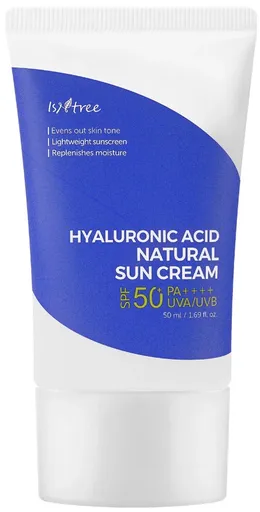 Isntree Cremă de protecție solară SPF 50+ Hyaluronic Acid (Natural Sun Cream) 50 ml