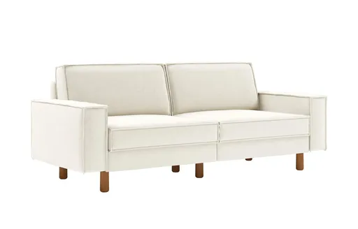 Canapea 3 locuri, Atelier del Sofa, 918CMF1230, Otel, Spumă de lapte / Nucă