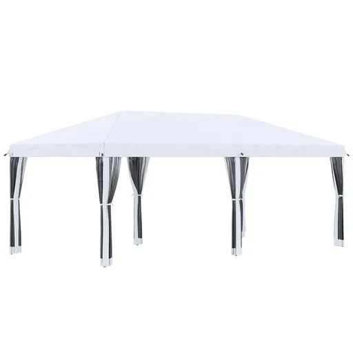 Outsunny Foisor de gradina cu plasa de tantari, alb, 3x6m | Aosom Romania