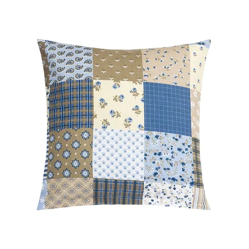 Bellatex Pernă Adéla Patchwork albastră, 40 x 40cm